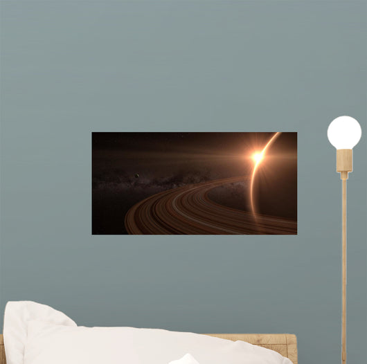 Planet Saturn with Rings Wall Decal