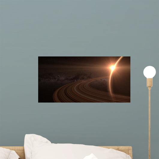 Planet Saturn with Rings Wall Decal