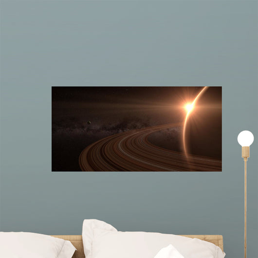 Planet Saturn with Rings Wall Decal