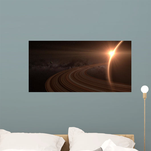 Planet Saturn with Rings Wall Decal