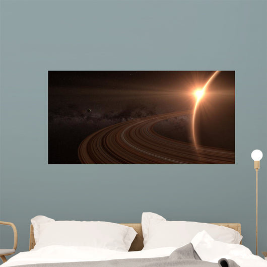 Planet Saturn with Rings Wall Decal