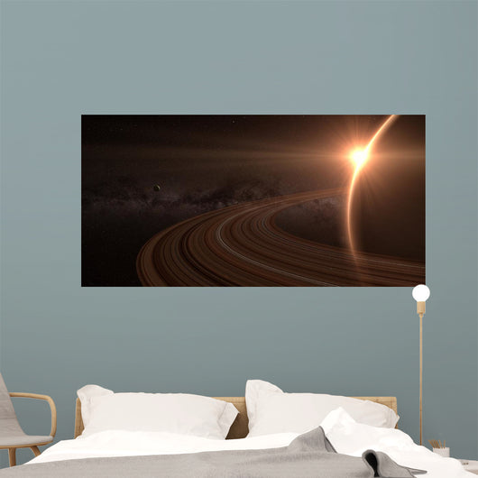 Planet Saturn with Rings Wall Decal