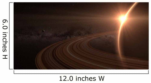 Planet Saturn with Rings Wall Decal