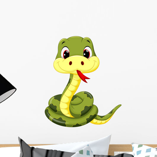 Cute Baby Snake Cartoon Wall Decal