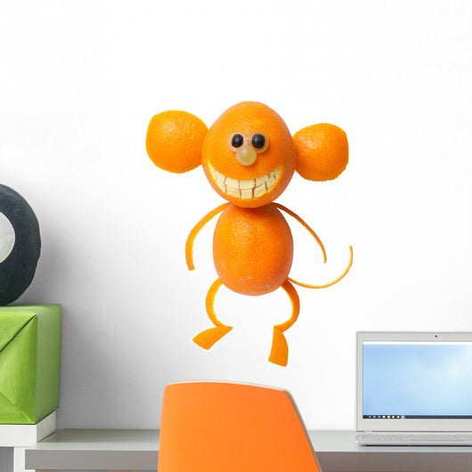 Orange Rind Monkey Wall Decal