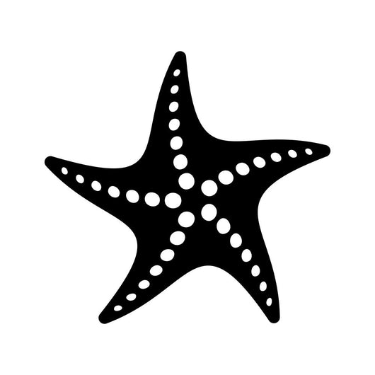 Black Vector Simple Starfish Wall Decal