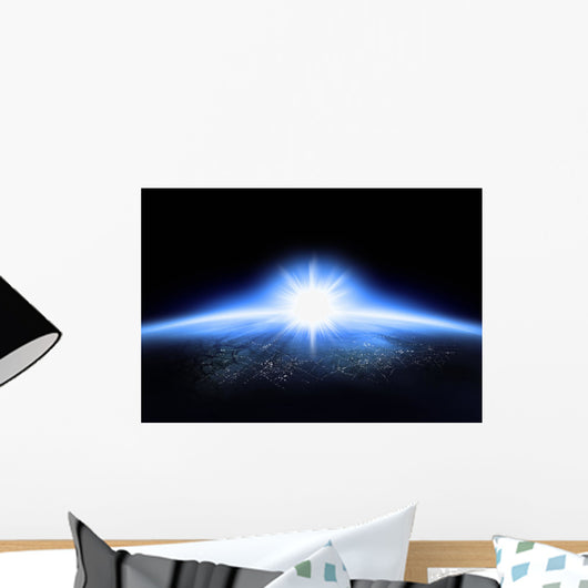Planet Earth with Sun Wall Decal