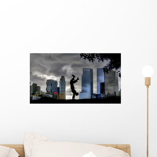 Silhouette Dancing Central Park Wall Decal