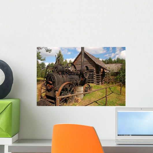 Old Steam Machine Staying Wall Decal