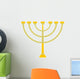 Gold Hanukkah Menorah Wall Decal