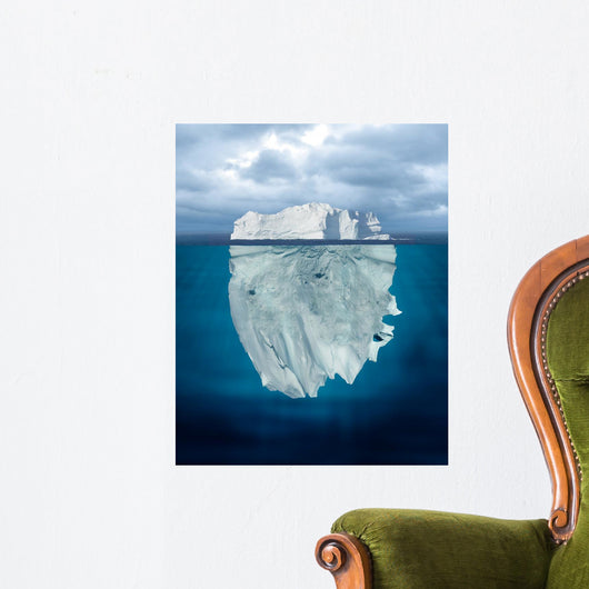 Mostly Underwater Ocean Iceberg Wall Decal