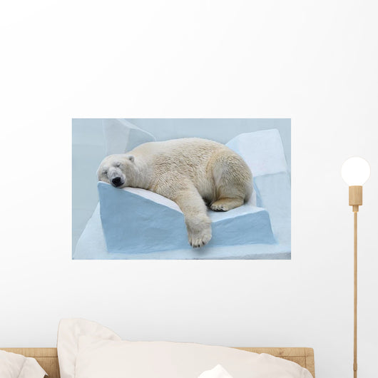 Sleepy Polar Bear Wall Decal