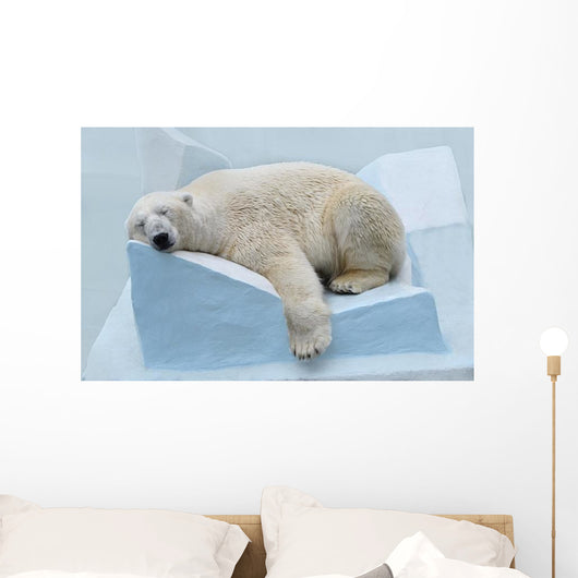 Sleepy Polar Bear Wall Decal
