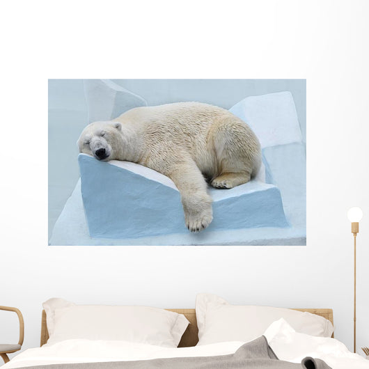 Sleepy Polar Bear Wall Decal