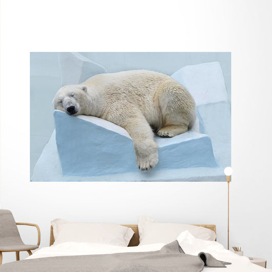 Sleepy Polar Bear Wall Decal