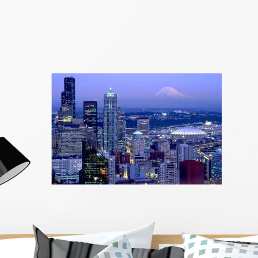 Distant Mount Rainier Seattle Wall Decal