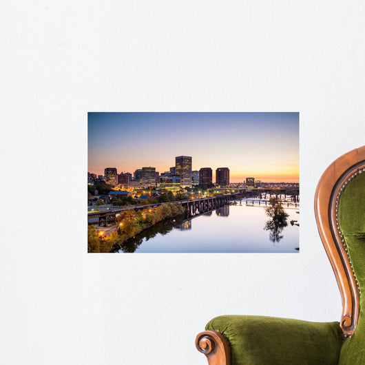 Downtown Richmond Virginia Skyline Wall Decal