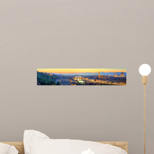 Italy Arial Florence Wall Decal Panoramic Wall Decal