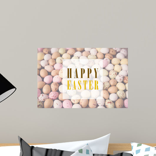 Speckled Eggs Happy Easter Wall Decal