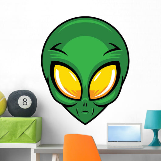 Alien Head Vector Icon Wall Decal