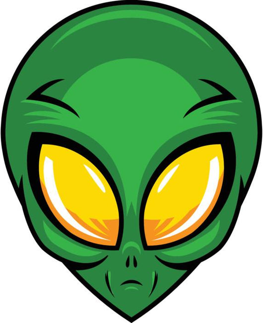 Alien Head Vector Icon Wall Decal