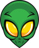 Alien Head Vector Icon Wall Decal
