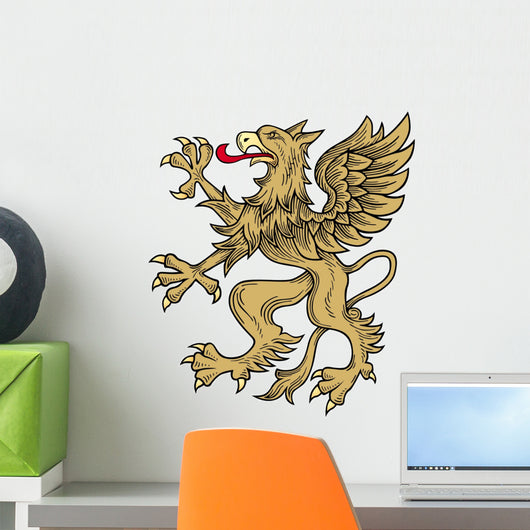 Gold Griffin Wall Decal