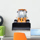 New Yellow Construction Digger Wall Decal