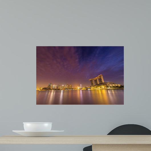 Marina Bay Sands Night Wall Decal