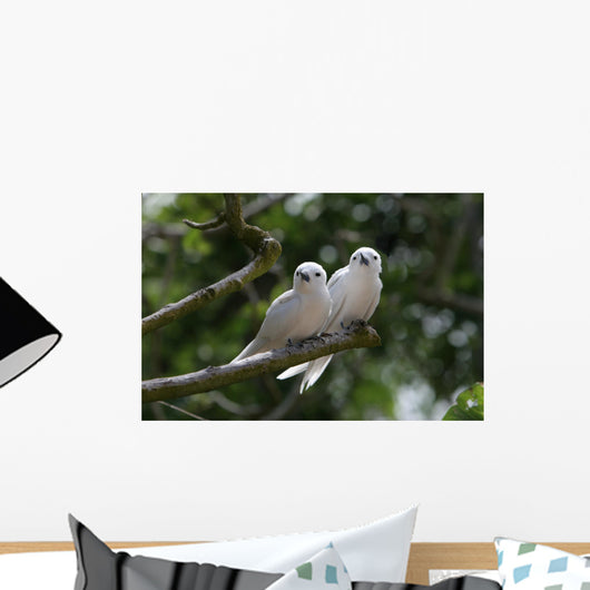 White Amoureux Bird Wall Decal