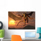 Flying Red Western Dragon Wall Decal