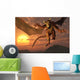 Flying Red Western Dragon Wall Decal