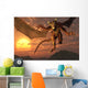 Flying Red Western Dragon Wall Decal