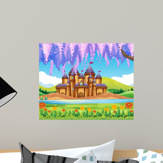 Castle Building Lake Wall Decal