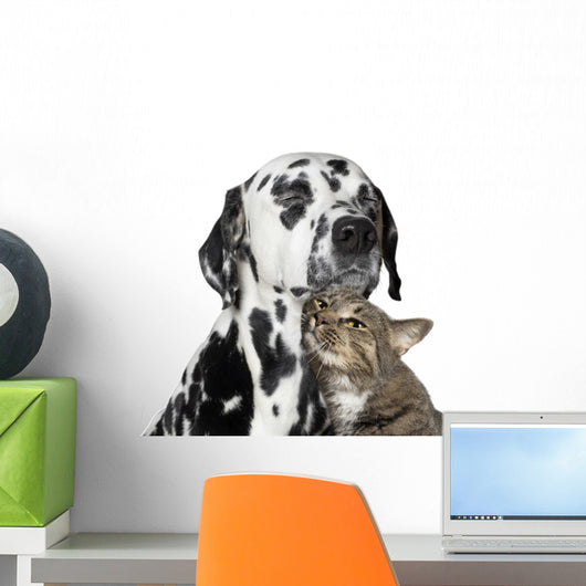Friends Tabby-cat and Dalmatian Wall Decal