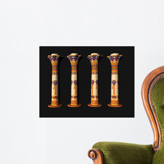 3D Illustration Egyptian Pillars Wall Decal