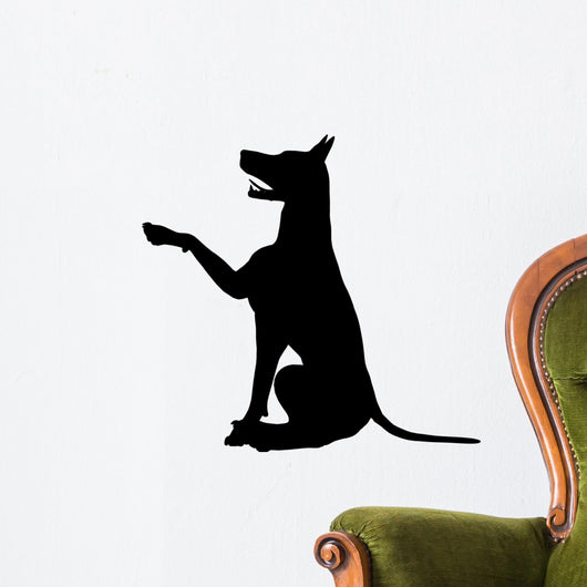 Begging Dog Silhouette Wall Decal