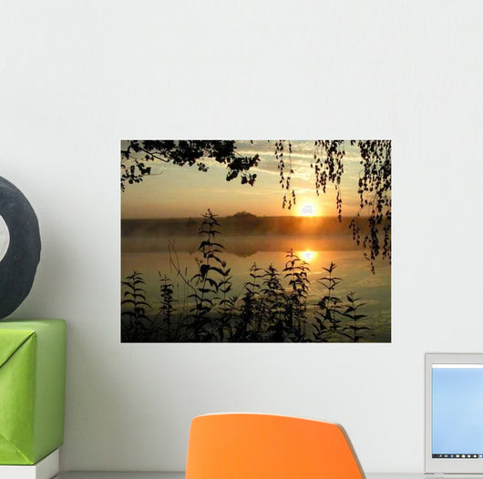 Dawn Summer Morning Lake Wall Decal