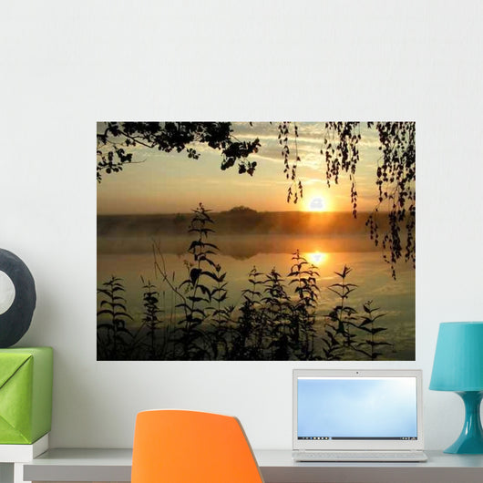 Dawn Summer Morning Lake Wall Decal