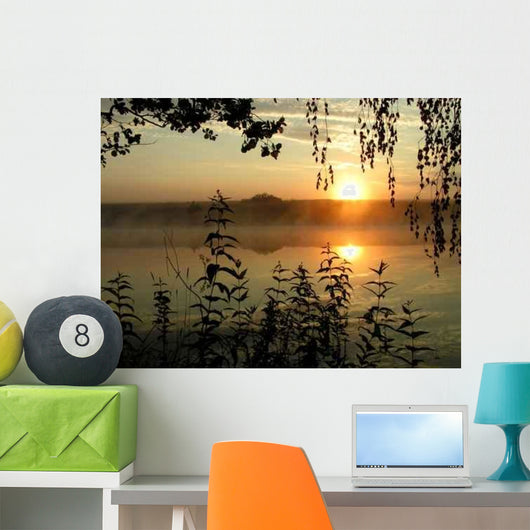 Dawn Summer Morning Lake Wall Decal