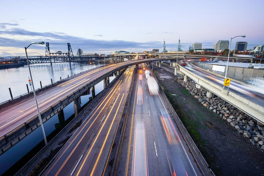 Traffic City Road through Portland Wall Decal