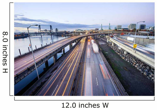 Traffic City Road through Portland Wall Decal