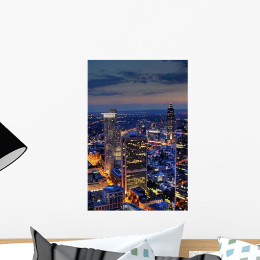 About Roofs Frankfurt Blue Wall Decal