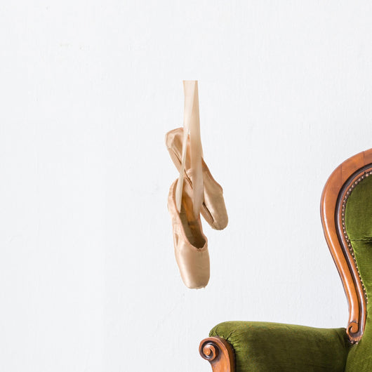 Pair Ballet Shoes White Wall Decal