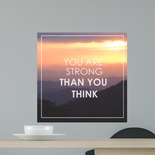 Inspirational quote on blurred background with vintage filter Wall Mural