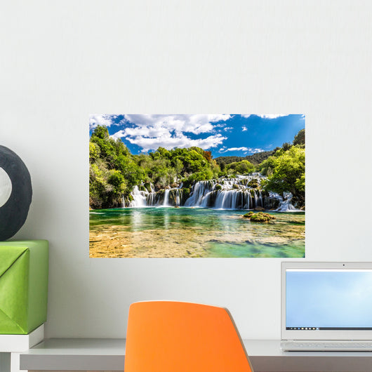 Waterfall In Krka National Park -Dalmatia, Croatia Wall Mural