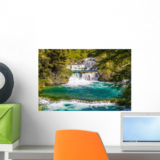 Waterfall In Krka National Park -Dalmatia, Croatia Wall Mural