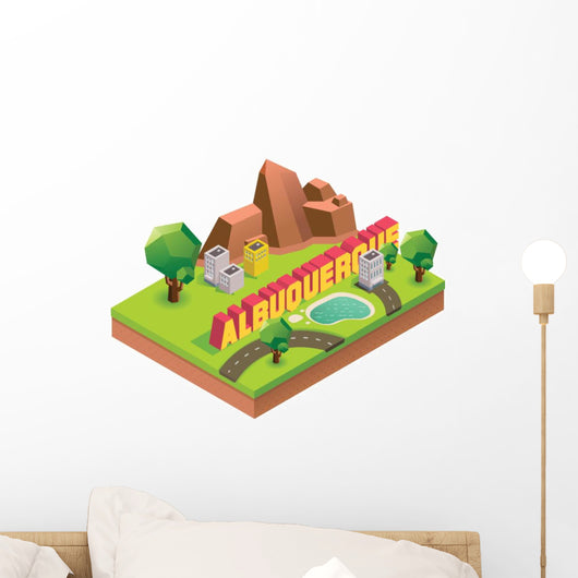 Isometric Albuquerque Is One Beautiful Wall Decal