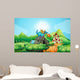 Dragon Blowing Fire over Wall Decal