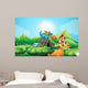 Dragon Blowing Fire over Wall Decal
